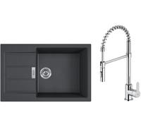 Conjunto grifo de cocina Oltens Duf 35203100, fregadero Tectonite Franke Sirius 2.0 143.0618.577