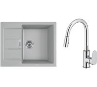 Conjunto grifo de cocina Oltens Lista 35202100, fregadero Tectonite Franke Sirius 2.0 143.0618.668