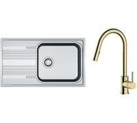 Conjunto grifo de cocina Oltens Litla 35204800, fregadero de acero Franke Smart 101.0356.723