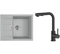 Conjunto grifo de cocina Oltens Myvat 35205300, fregadero Tectonite Franke Sirius 2.0 143.0618.668