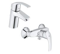 Conjunto grifo para ducha Grohe Eurosmart 33555002, grifo para lavabo Grohe Eurosmart 33265002