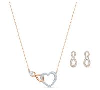 Conjunto Hyperbola, Infinity y corazón, Blanco, Combinación de acabados metálicos