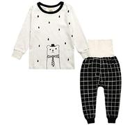 Conjunto Infantil de Dos Piezas Pantalone Niña Recién Nacido Bebé con Diseño Conejo Manga Larga Algodón Cómodo para Dormir y Jugar (White, 110)