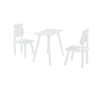 Conjunto infantil de mesa y 2 sillas panjang - blanco [en.casa] 34.5 cm