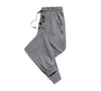 Conjunto infantil Marsella y invierno New Sports Korean Version of The Plus Fleece Thick Zipper Sweatpants Tul Transparente, Gy2, XXXXXL