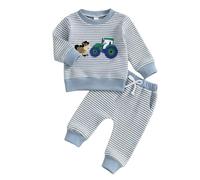 Conjunto Informal de Dos Piezas para niño, Manga Larga y pantalón, con clásicas. Cómodo para Uso Diario, Ideal para bebés, niños pequeños y niños en General. Tejido y para Actividades#188