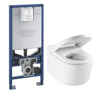 Conjunto inodoro con función de bidé Grohe Sensia 36507SH0, marco empotrado Grohe Rapid SLX 39596000