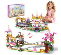 Conjunto Juguetes De Construcción, Castillo Montaña Rusa Bloques Construccion Kit, 749 Piezas Juguetes Creativos, Parque De Atracciones Bloques Stem, Regalo De Cumpleaños En Navidad Para Niña Niño 6+