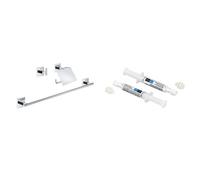 Conjunto kit de accesorios 3 en 1 Grohe Start Cube 41124000, pegamento Grohe 41128000