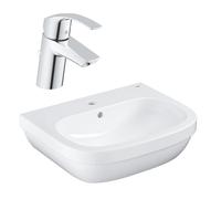 Conjunto lavabo Grohe Euro Ceramic 39335000, grifo para lavabo Grohe Eurosmart 33265002