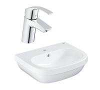 Conjunto lavabo Grohe Euro Ceramic 39336000, grifo para lavabo Grohe Eurosmart 33265002