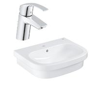 Conjunto lavabo Grohe Euro Ceramic 39337000, grifo para lavabo Grohe Eurosmart 33265002