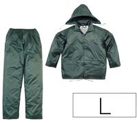 Conjunto Lluvia 400 Poliéster/Pvc Verde Forma L - DELTAPLUS