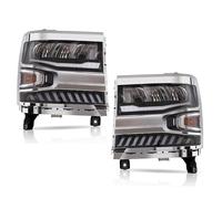 Conjunto Luz Antiniebla Delantera Para Chevy Para Silverado 1500 2016 2017 2018 Faros Led H7 Luz Led Lámpara Principal Coche(2pcs Clear)