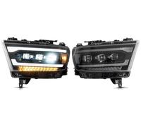 Conjunto Luz Antiniebla Delantera Para Dodge Para RAM 1500 2019 -UP Faro Completos LED DRL Luces Delanteras Secuencial Amarillo Ámbar Señal Giro