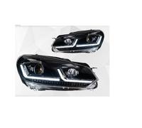 Conjunto Luz Antiniebla Delantera Para VW Para Golf 6 2009-2012 2 Uds LED DRL Lámpara Señal Hid Accesorios Estilo Coche Lámpara Cabeza(Silver,RHD)