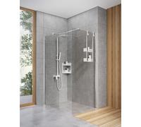 Conjunto mampara de ducha walk-in Deante Kerria Plus KTS_039P, mampara de ducha walk-in Deante Kerria Plus KTS_038P