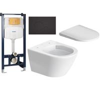 Conjunto marco empotrado Duravit DuraSystem WD1029000000, taza de inodoro Duravit D-Neo 25880900001, 0021690000, WD5010031000