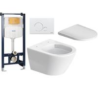 Conjunto marco empotrado Duravit DuraSystem WD1029000000, taza de inodoro Duravit D-Neo 25880900001, 0021690000, WD5010011000
