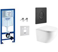 Conjunto marco empotrado Grohe Rapid SL 38539001, taza de inodoro con asiento de cierre suave Hagser Beno HGR20000042, 38964KF0