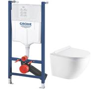 Conjunto marco empotrado Grohe Solido 38971000, taza de inodoro con asiento de cierre suave Hagser Beno HGR10000042