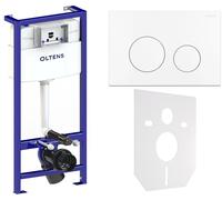 Conjunto marco empotrado Oltens Triberg 50001000, botón de descarga Oltens Lule 57102000, 49301000