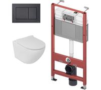 Conjunto marco empotrado Tece Base 9400407, taza de inodoro con asiento de cierre suave LaVita Sofi Slim 5908211401461, 9240407