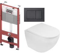 Conjunto marco empotrado Tece Base 9400407, taza de inodoro Oltens Hamnes 42013000, 9240407, 45109000