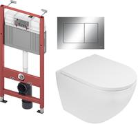 Conjunto marco empotrado Tece Base 9400407, taza de inodoro Oltens Hamnes 42513000, 9.240.401, 45109000