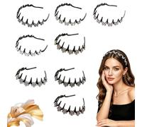 Conjunto mariposas con diadema cristal ondulado, diademas cristal mariposa for mujer, antideslizantes, accesorios cabello diamantes imitación, ondulada ligera dientes for bodas, fiestas