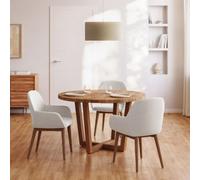 Conjunto mesa redonda Nahla + sillas Konna