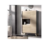 DEKIT GRUPO RIMOBEL Ness Módulo TV bajo, Tableros de partículas, Grafito/Natural