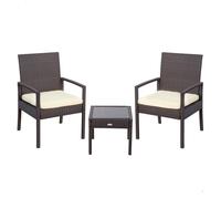 Conjunto muebles terraza con sillones y mesita ratán aktive