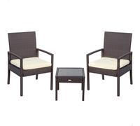 Conjunto muebles terraza con sillones y mesita ratán aktive