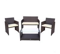 Conjunto muebles terraza ratán 3 sillones y 1 mesa aktive