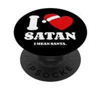 Conjunto Navideño Navidad I Love Satan I Mean Santa PopSockets PopGrip Adhesivo