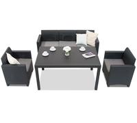 Conjunto Nebraska Apetito 5 mimbre antracita Bica