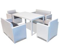Conjunto Nebraska Apetito 6 mimbre blanco Bica