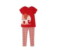 Conjunto Niña - Camiseta manga corta y Leggins Niña - Conjunto Leggins Niña para el Verano -100% Algodón - Sport - Conjunto estampado- Para niñas de 2 años a 8 años (2 años, Granadina)