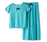 Conjunto NiñA Deporte Corto,Conjunto De Verano Para NiñAs Conjunto De 2 Piezas Camiseta De Manga Corta Con Estampado De Letras Y Shorts Ajustados Ideal Para Deportes Al Aire Libre (3-10 AñOs)