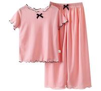 Conjunto NiñA Deporte Corto,Conjunto De Verano Para NiñAs Conjunto De 2 Piezas Camiseta De Manga Corta Con Estampado De Letras Y Shorts Ajustados Ideal Para Deportes Al Aire Libre (3-10 AñOs)