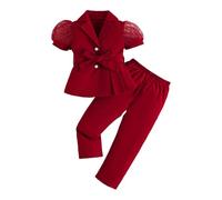Conjunto Niña Verano Camiseta Niña Negra Manga Corta Top 4 Años Conjunto Elegante Dos Piezas S Blusa Mangas Puños Malla Transparente Pantalones Largos Medida Pequeñas Niños Princesa