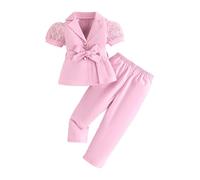 Conjunto Niña Verano Camiseta Niña Negra Manga Corta Top 4 Años Conjunto Elegante Dos Piezas S Blusa Mangas Puños Malla Transparente Pantalones Largos Medida Pequeñas Niños Princesa