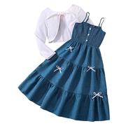 Conjunto NiñO Invierno,Conjunto de 2 Piezas para niña, Vestido sin Mangas con Estampado Floral y cárdigan de Manga Larga, Ropa de Primavera y otoño para bebé niña, Ropa Informal para Jugar.