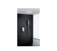Conjunto para ducha con un rociador de techo de diseño moderno con un acabado cromado Gales de Imex - Plateado / Latón / Imex