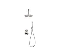 Conjunto para ducha de pared con un diseño moderno de acabado cromado vesubio Olimpo de Imex