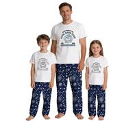 Conjunto para Padre e Hijo Compuesto por una Camiseta de Manga Corta y Unos Pantalones Largos, un Conjunto Familiar cómodo para el día a día y el Día del Padre(Hombre-Blanco12-L)