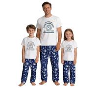 Conjunto para Padre e Hijo Compuesto por una Camiseta de Manga Corta y Unos Pantalones Largos, un Conjunto Familiar cómodo para el día a día y el Día del Padre(Hombre-Blanco7-S)