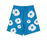 Conjunto para Unisex Estampado Floral, Conjunto Hombre Mujer de 2 Piezas Traje de Jogging de Verano Y2K Camiseta de Manga Corta Pantalones Cortos Hip Hop Chándal