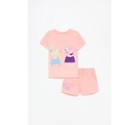 Conjunto Peppa Pig™ camiseta y short SALMÓN 6-9 meses